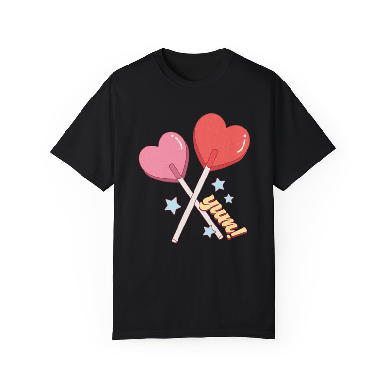 Comfort Colors® Lollipop Heart Candy Shirt, Funny Valentine Shirt, Retro Love Shirt, Foodie Love T-Shirt, Xoxo Shirt, Valentines Day Gift.jpg