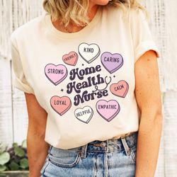 home health nurse shirt, groovy registered nurse valentines day tee, retro candy hearts rn, lpn, lvn nurse shirt, nursin