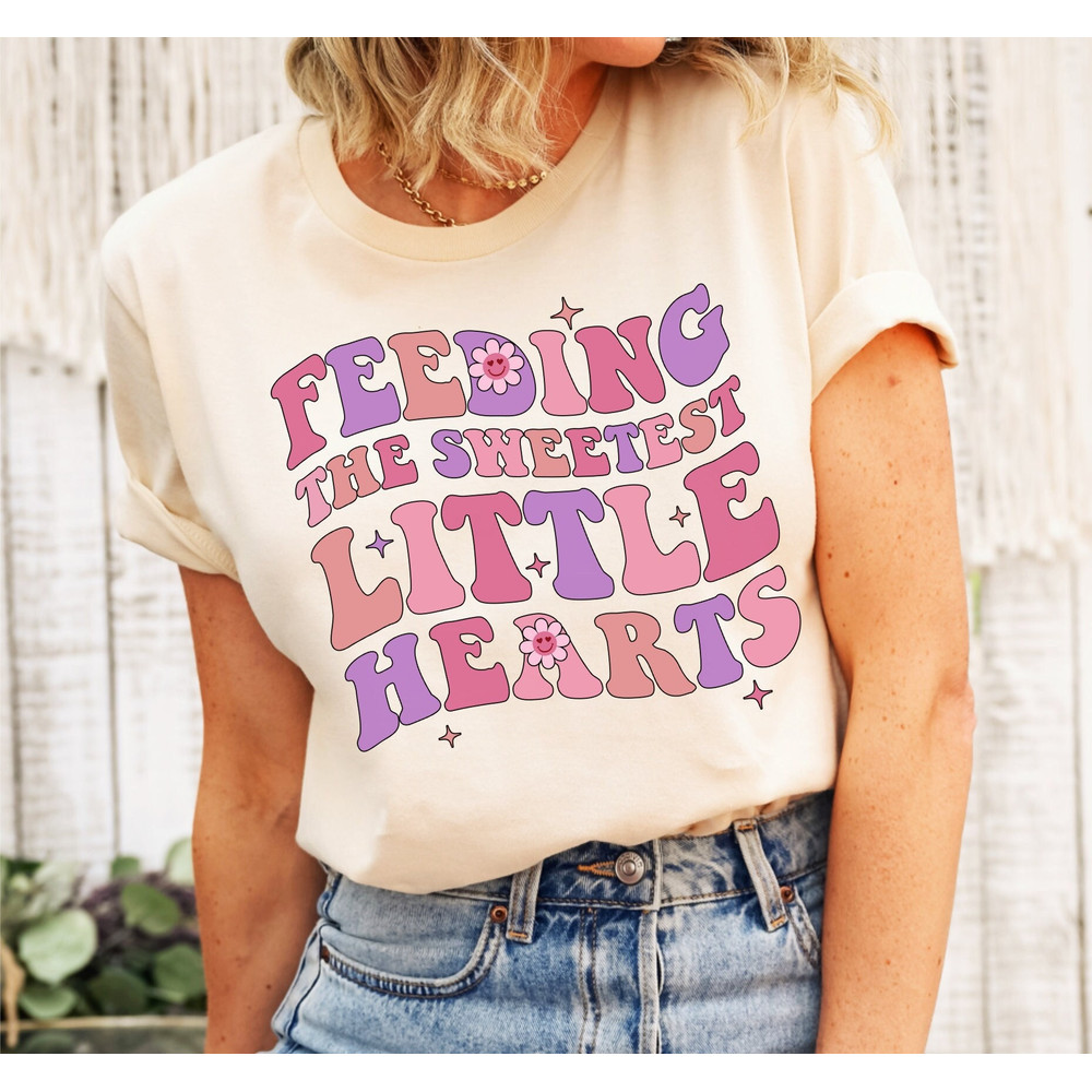 Lunch Lady Sweetest Little Hearts Shirt, Groovy Cafeteria Valentines Day Tee, Retro Candy Heart Shirt, School Staff Matching Retired Gift.jpg