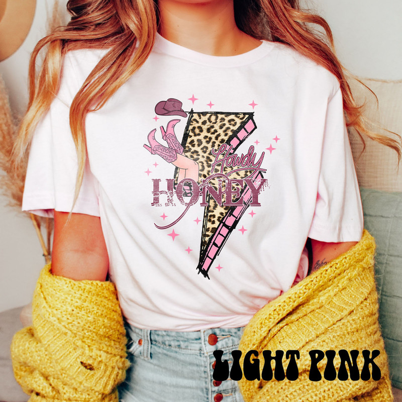 Howdy Honey Valentine Western Graphic T-shirt, Disco Cowgirl Valentines Day Tee, Cute Western Valentines Shirt, Retro Valentines Crewneck.jpg