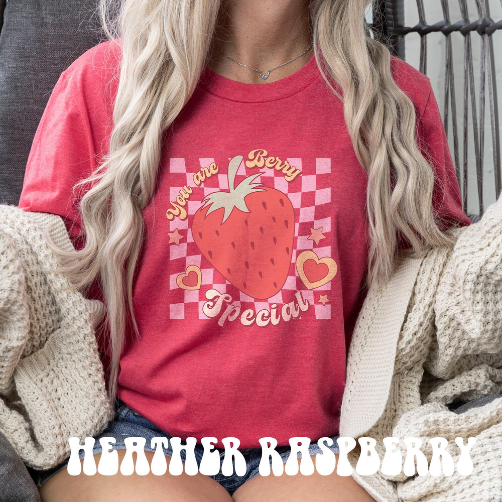 Retro Strawberry Checkerboard Valentine T-shirt, Groovy Disco Ball Valentines Day Tee, Cute Hearts Valentines Shirt, Y2k Valentine Crewneck.jpg