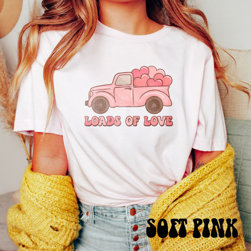 Retro Truck Valentine T-shirt, Load of Love Shirt, Groovy Disco Valentines Day Tee, Cute Hearts Valentines Shirt, Y2k Valentine Crewneck.jpg