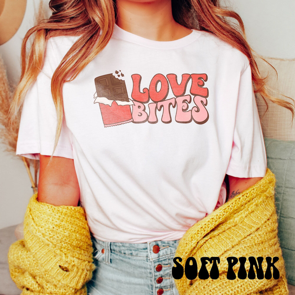Retro Valentine Shirt, Chocolate Love Bites Shirt, Groovy Valentines Day Tee, Galentine Cute Hearts Valentines Shirt, Y2k Valentine Crewneck.jpg