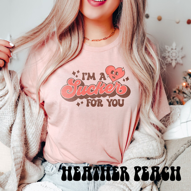 Retro Valentine Shirt, Sucker For You Shirt, Groovy Valentines Day Tee, Galentine Cute Hearts Valentines Shirt, Y2k Valentine Crewneck.jpg