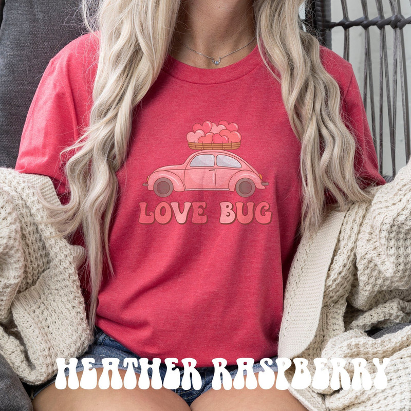 Retro Valentine Shirt, Vintage Love Bug Shirt, Groovy Valentines Day Tee, Galentine Cute Hearts Valentines Shirt, Y2k Valentine Crewneck.jpg