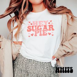 retro valentine t-shirt, hey sugar pie shirt, groovy disco ball valentines day tee, cute hearts valentines shirt, y2k va