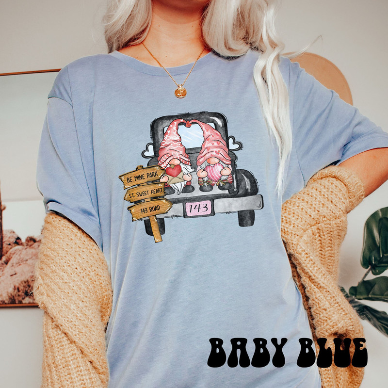 Valentine Gnome Truck Tshirt, Cute Gnomies Tshirt, Valentines T-shirt, Cute Valentine Tee, Love Gnome Shirt, Loads of Love Crewneck Tee.jpg