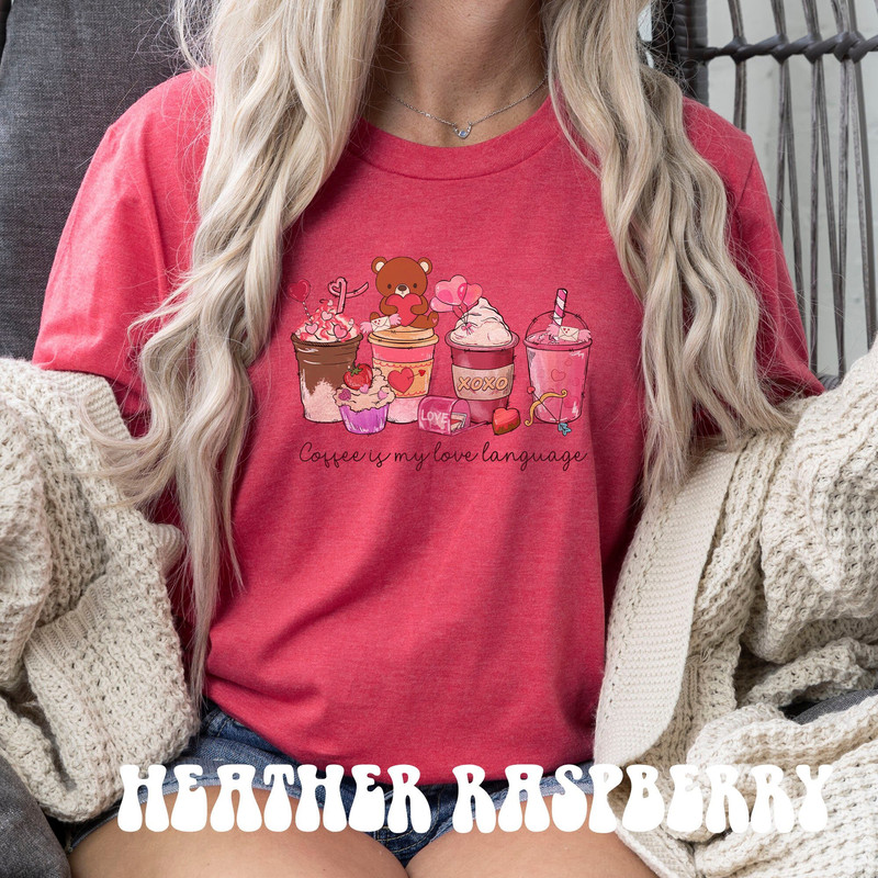 Valentines Coffee Shirt, Retro Valentine T-shirt, Galentine Heart Caffeine Shirt, Coffee Lover Gift, Love You a Latte Valentine Crewneck 2.jpg