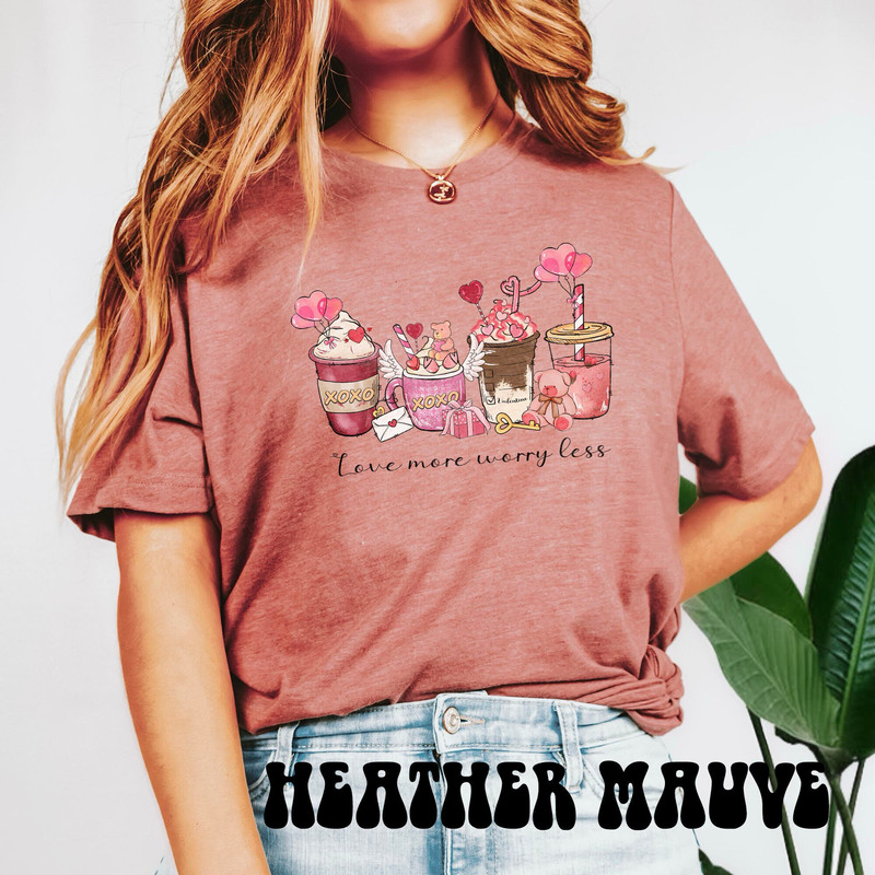 Valentines Coffee Shirt, Retro Valentine T-shirt, Galentine Heart Caffeine Shirt, Coffee Lover Gift, Love You a Latte Valentine Crewneck 7.jpg