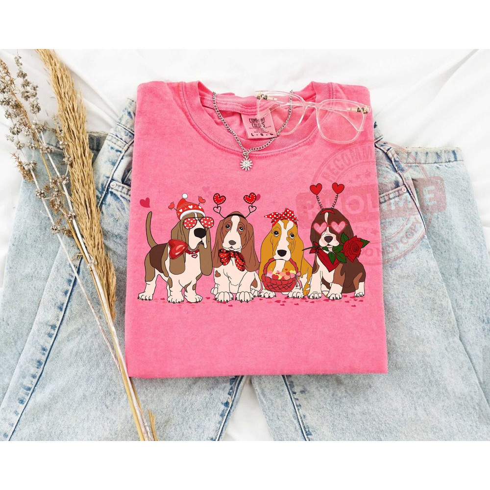 Basset Hound Valentine Shirt, Valentine Dog Sweatshirt, Love Shirt, Valentines Day Shirt, Basset Hound Lover Shirt, Dog Mom Sweatshirt.jpg