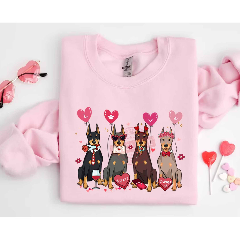 Doberman Valentine Shirt, Valentine Dog Sweatshirt, Love Shirt, Doberman Lover Shirt, Dog Lover Shirt, Doberman Mom Sweatshirt.jpg