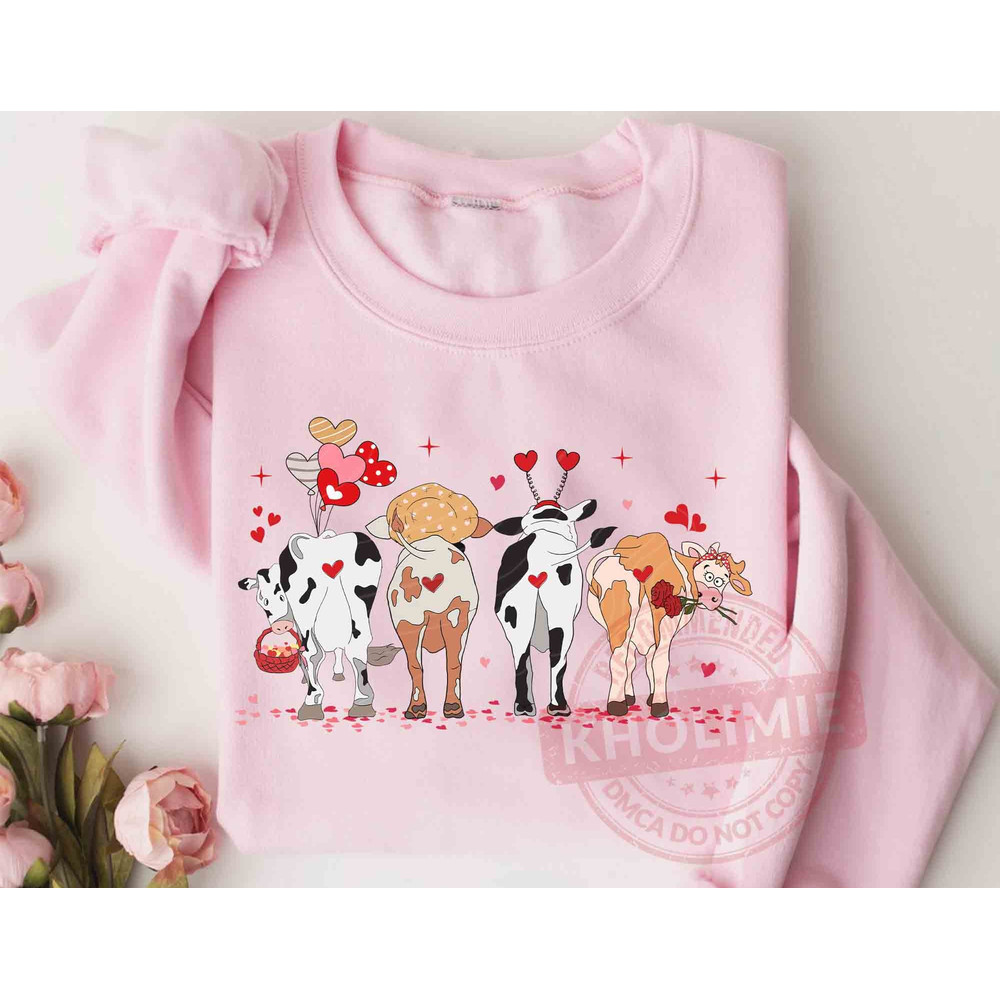 Funny Valentine Cow Sweatshirt, Heifer Valentine Shirt, Cow Lover Shirt, Western Valentine Sweatshirt, Valentine Animals Shirt.jpg