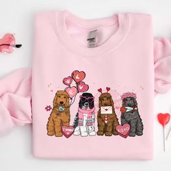 golden doodle valentine shirt, valentines dog sweatshirt, love shirt, golden doodle mom shirt, dog lover shirt, dog mom