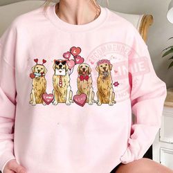 golden retriever dog valentines shirt, valentines dog sweatshirt, love shirt, golden retriever lover shirt, dog mom swea