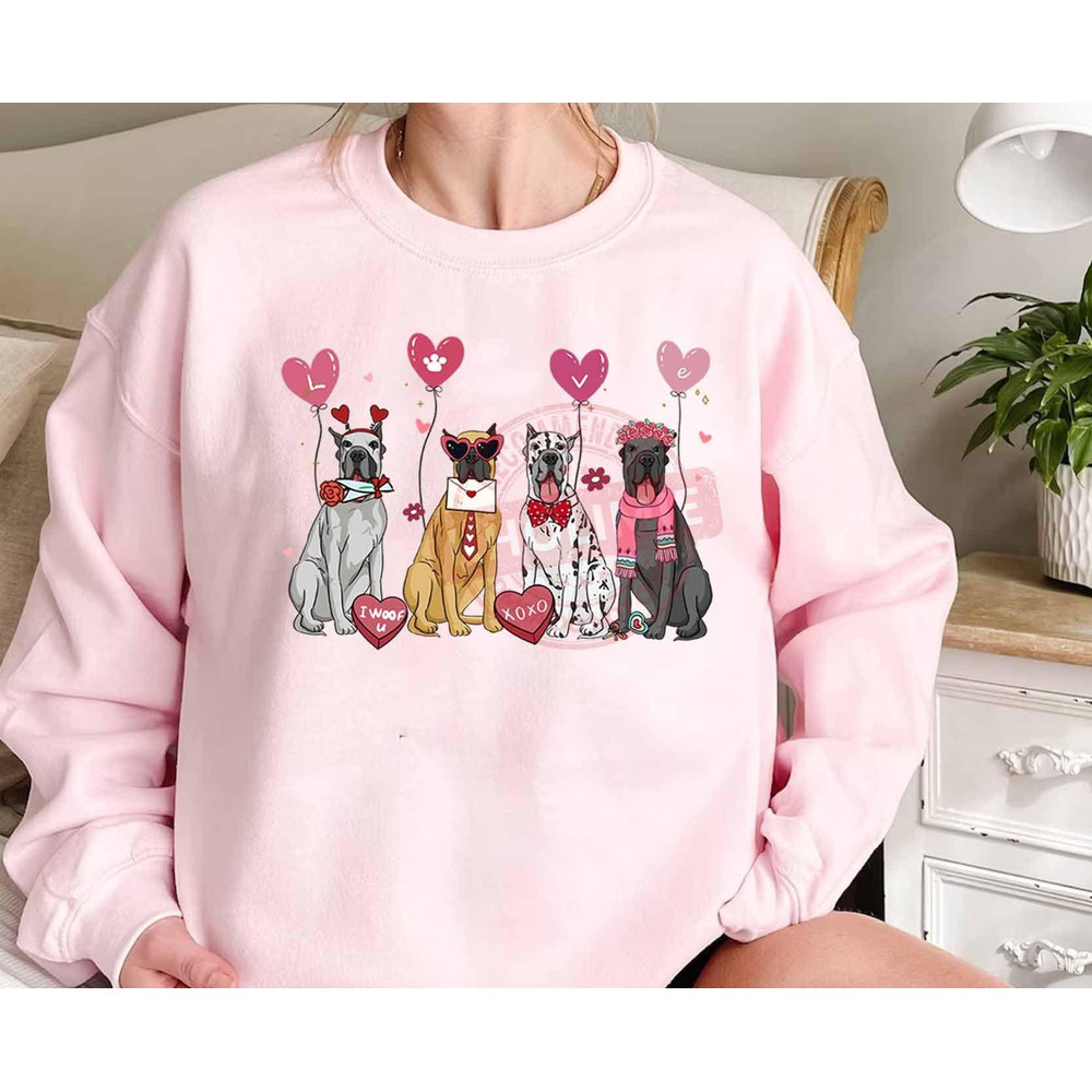 Great Dane Valentine Shirt, Valentine Dog Sweatshirt, Love Shirt, Valentines Day Shirt, Great Dane Lover Shirt, Dog Mom Sweatshirt.jpg