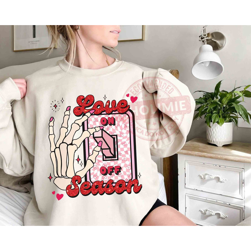 Retro Love Season Sweatshirt, Valentines Day Shirt, Faux Glitter Shirt, Love Sweatshirt, Valentine Day Sweatshirt, Valentines Shirt.jpg