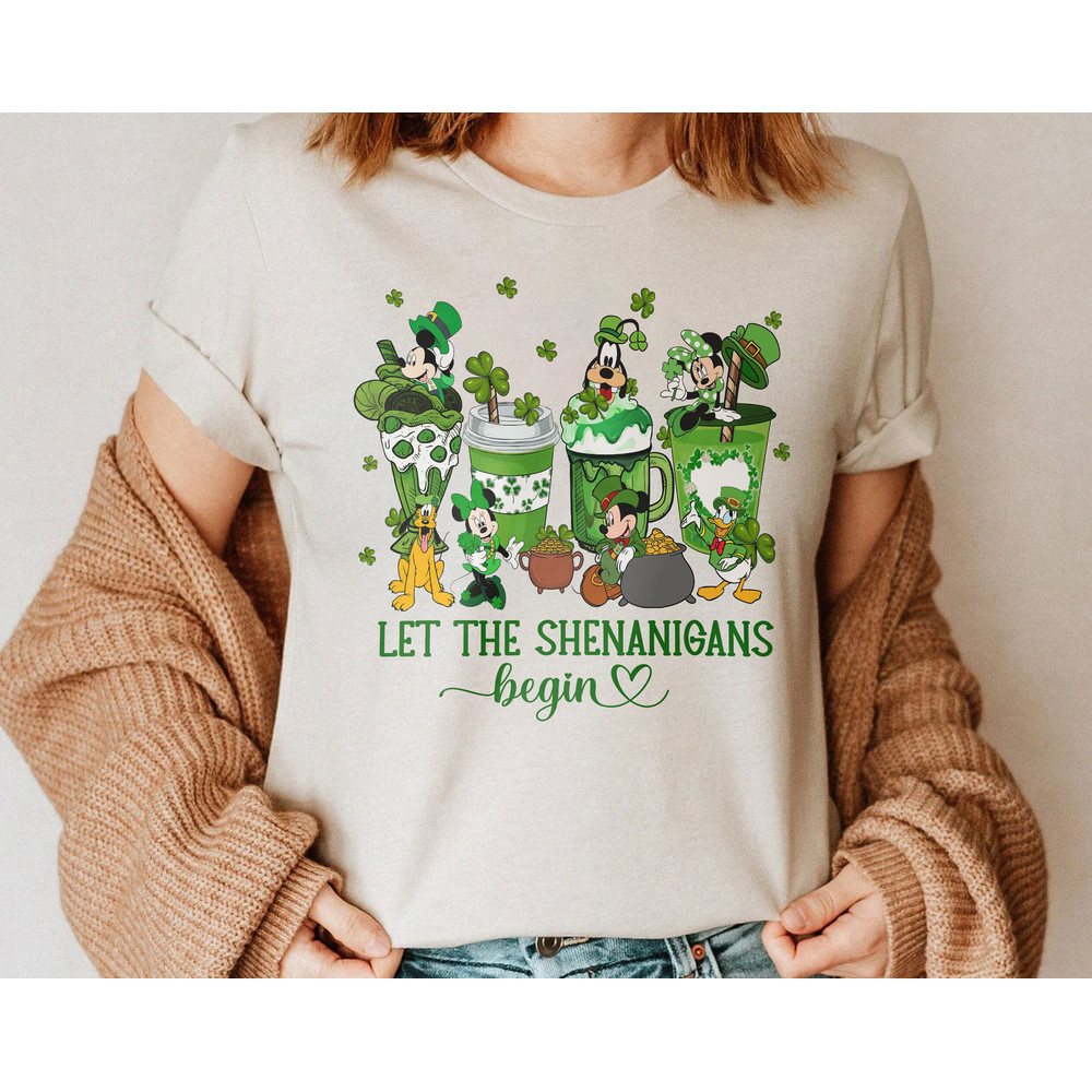 Let The Shenanigans Begin Shirt, Vintage Disneyland Coffee Shirt, Happy St.jpg
