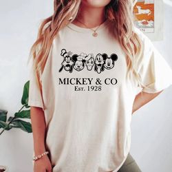 mickey  co est 1928 comfort colors shirt, mickey and fr