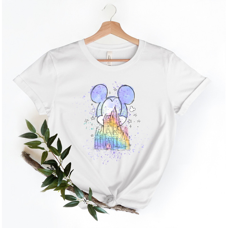 Mickey Castle Shirt, Disney Watercolor Castle Shirt, Disney.jpg