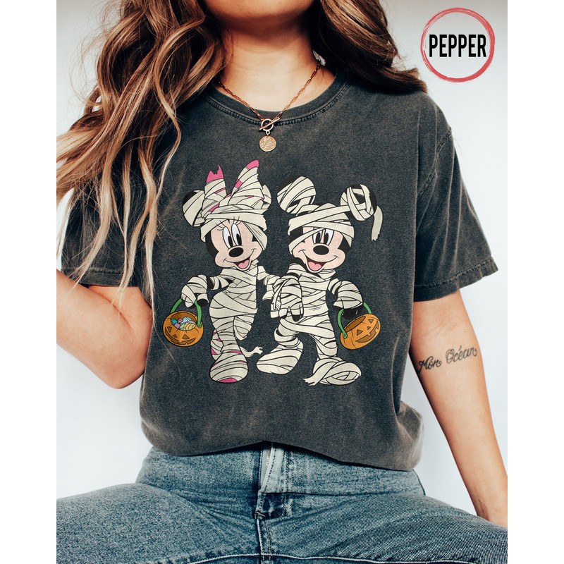 Mickey Mummy Comfort Colors Shirt, Minnie Mummy Shirt, Mickey And Minnie.jpg