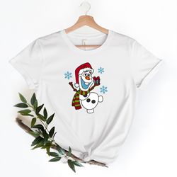 olaf christmas shirt, cute olaf snowman shirt, disney frozen