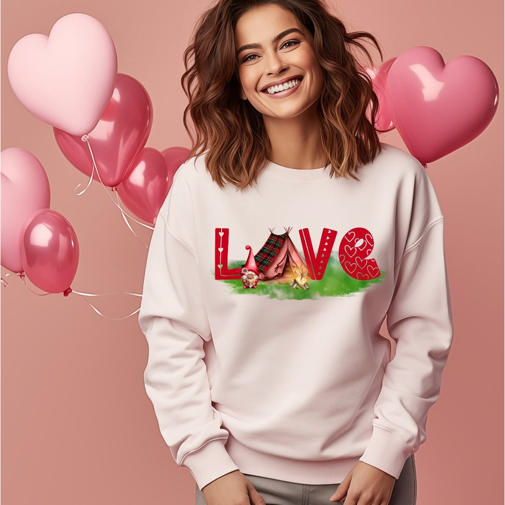Gnome Sweatshirt, Cute Love Sweater, Cute Gnomes Sweatshirt, Valentine Sweater, Funny Valentine Sweater, Valentine Gift, Cute Gnome Sweater.jpg