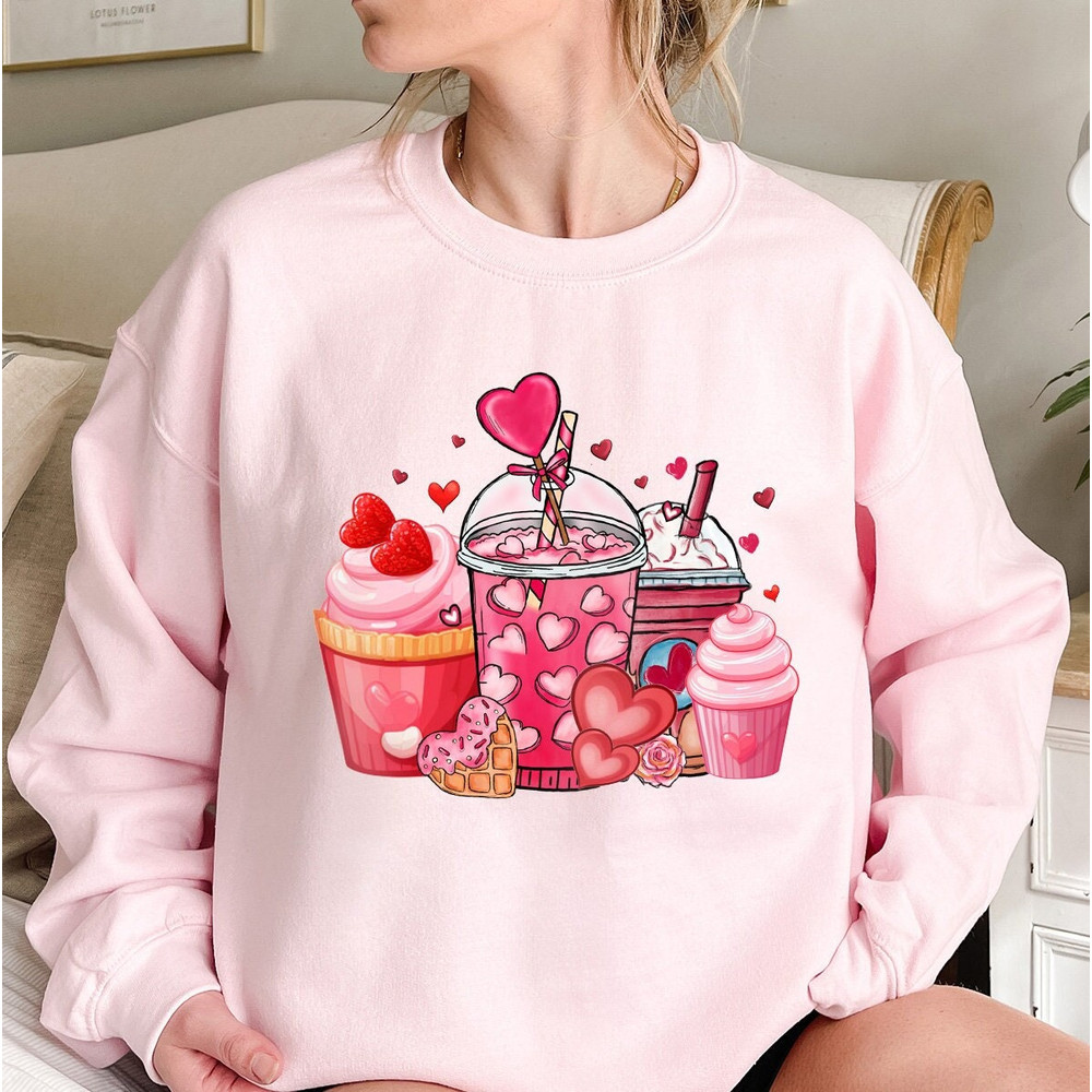 Valentine Coffee Sweatshirt, Cute Womens Valentines Day Sweater, Valentines Day Shirt, Valentines Sweater, Womens Valentines Day Sweatshirt.jpg