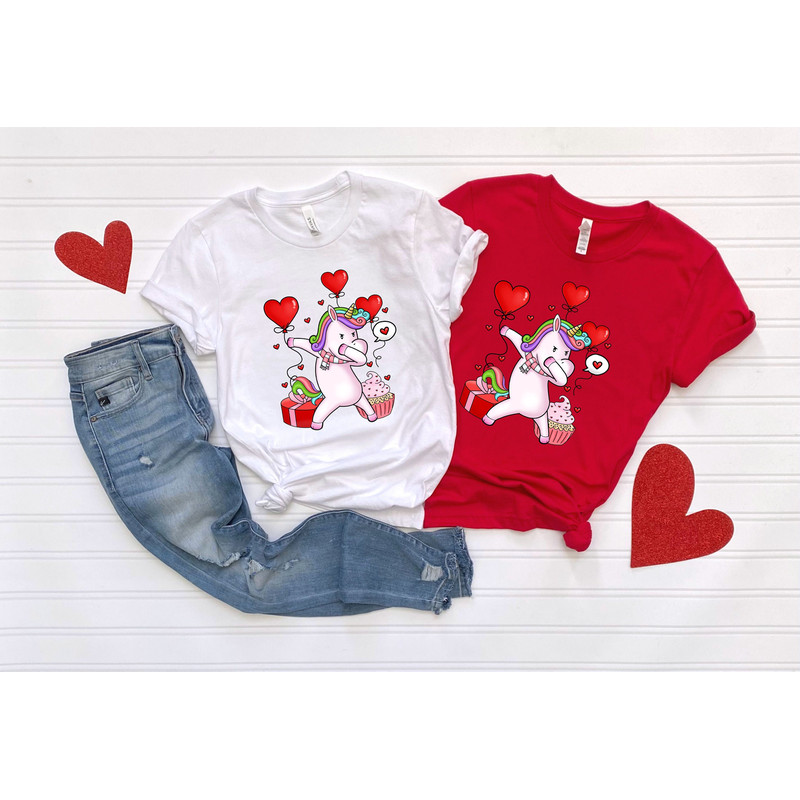 Valentine Unicorn Shirt, Kids Valentine Shirt, Valentine Gift Idea, Valentine Outfit, Girl Gift Shirt, Valentine Girls, Birthday Unicorn Tee.jpg