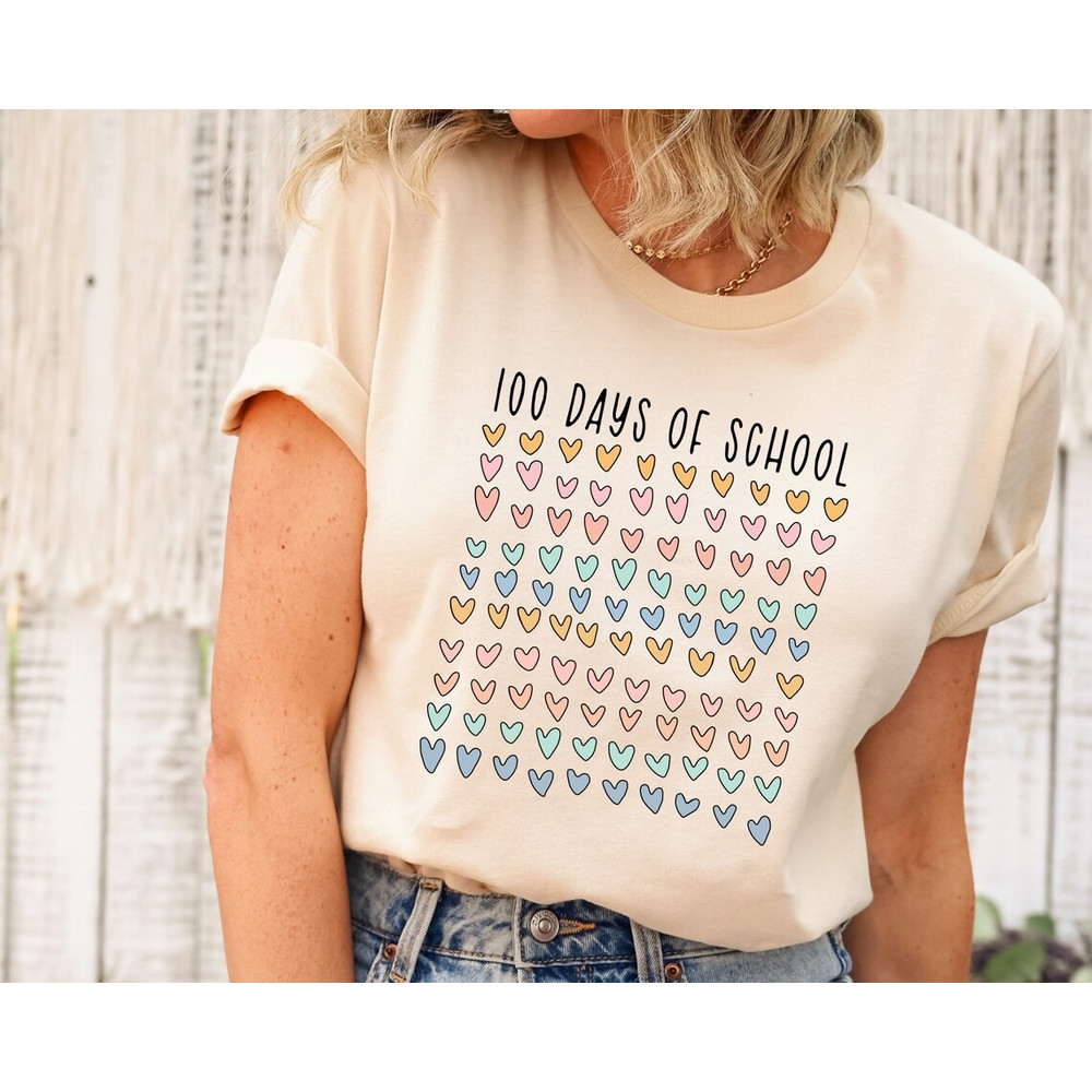 100 days of school shirt, 100th day of school, 100 days of hearts shirt, Hearts 100th day, Girls 100th day, 100 hearts.jpg