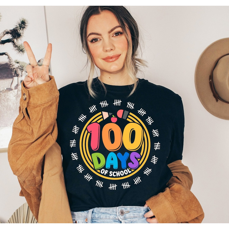 100 Days of School Shirt, Teacher Shirt, 100th Day of School Shirt, Kids Shirt, Gift for teacher.jpg