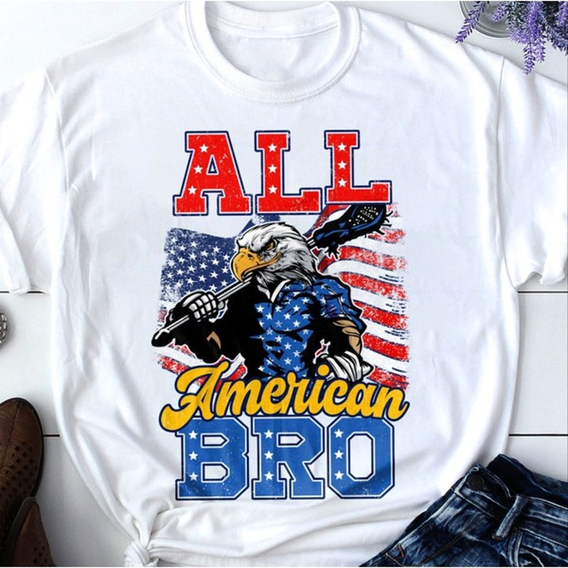 4th Of July All American Bro Eagle Softball 2023 Shirt, American Eagle Shirt, Independence day Eagle 2023 Unisex Tee.jpg