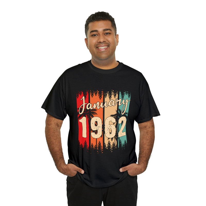 60th Birthday Shirt, 1962 In January Vintage Shirt, Limited Edition Shirt, Retro Shirt.jpg