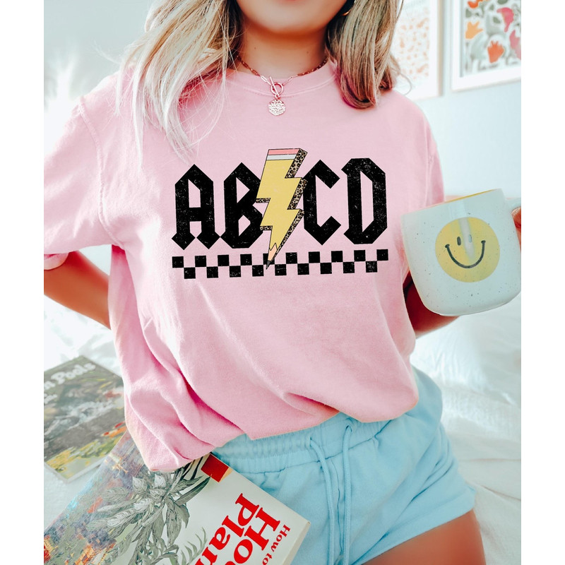 Abcd Teacher Shirt, Kindergarten Teacher Shirt, First Day Of School, Teacher Appreciation Gift, Back To School.jpg