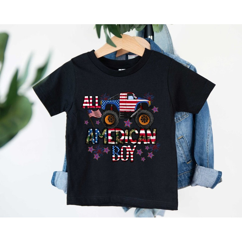 All American Boy Shirt, American Truck Shirt, 4th of July Shirt, American Truck For Kids, American Boy Shirt, American K.jpg