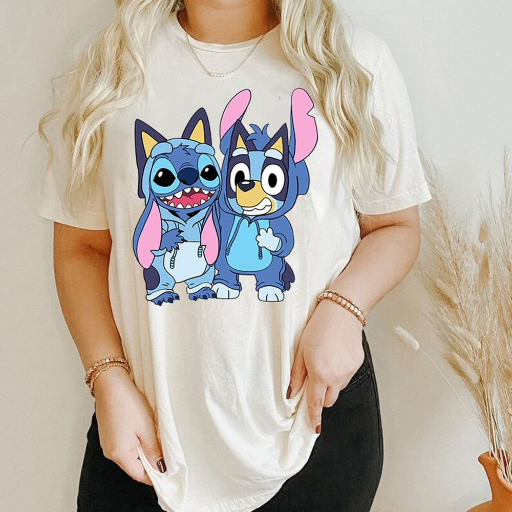 Bluey Stitch Shirt, Bluey Family Christmas Shirt, Bluey Cartoon Shirt, Bluey Birthday Party Shirt, Bluey Heeler Shirt.jpg