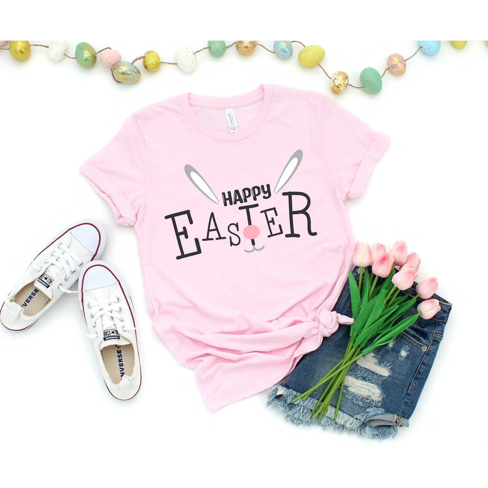 Happy Easter Shirt, Happy Easter Tshirt, Easter Bunny Shirt, Bunny Shirt, Easter Family Shirt, Cute Easter Shirt, Family Matching Shirt.jpg