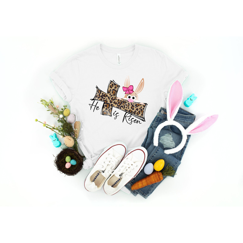 He Is Risen Shirt, He is Risen Cute Bunny Shirt, Easter Bunny Shirt, Easter Cross Shirt, Jesus Shirt, Easter Christian Shirt, Jesus Shirt.jpg