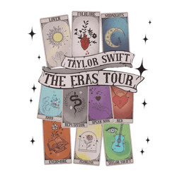 Taylor Swift's Album Eras Tour Tarot Card Png Sublimation Download