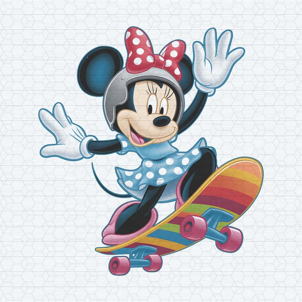 Minnie Skateboarding Disney Character PNG.jpg