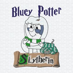 Retro Bluey Potter Slytherin Hogwarts PNG
