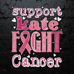 Retro Support Kate Fight Cancer Pink Ribbon SVG