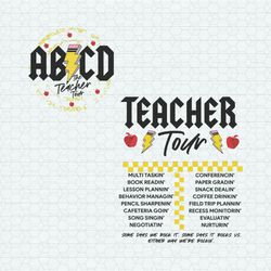 Retro Abcd The Teacher Tour SVG