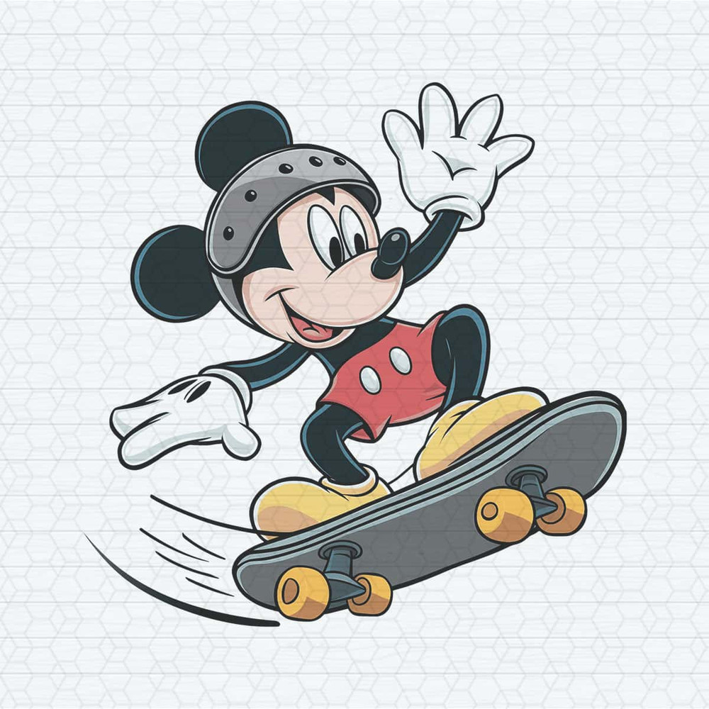 Funny Disney Mickey Mouse Skateboarding PNG.jpg