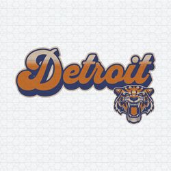 Retro Detroit Tigers Baseball Season SVG