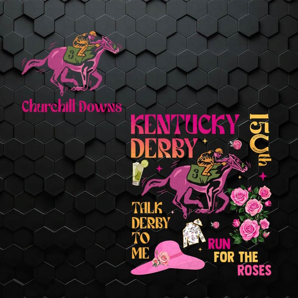 Run For Roses Vector Kentucky Derby 150th Run For The Roses PNG | Inspire Uplift