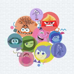 retro inside out family characters png