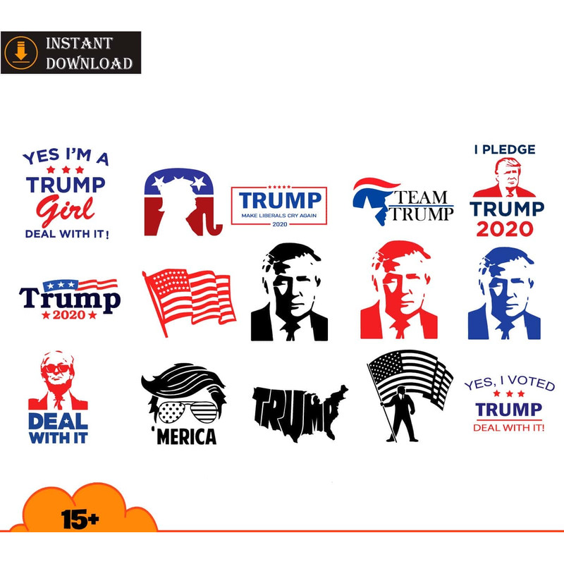 15 Files Yes I'm A Trump Girl Deal With It Bundle SVG Support Trump SVG.jpg