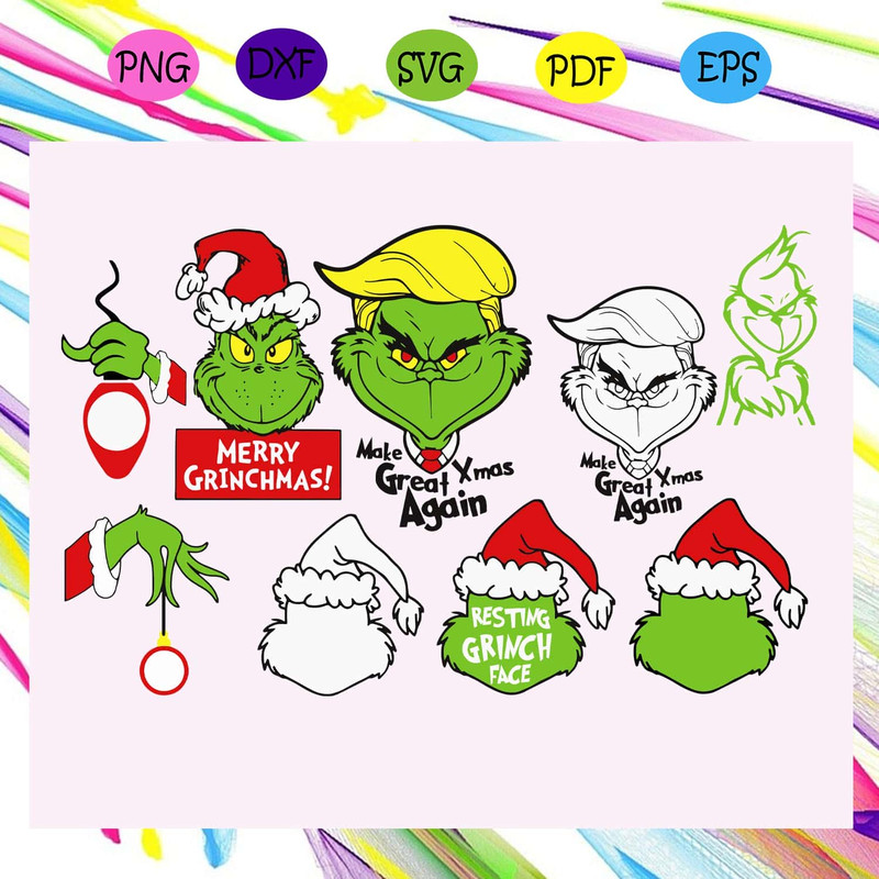 Trump Grinch SVG Happy Christmas With Trump And Grinch SVG.jpg