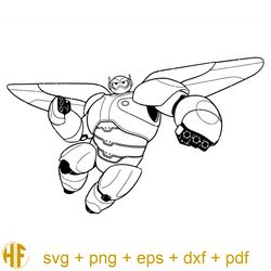 baymax big hero svg, big hero squad svg, baymax disneyland