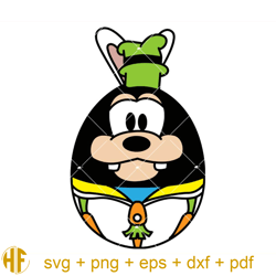 cute goofy easter egg svg, goofy easter svg, goofy svg